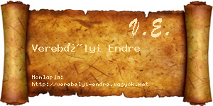 Verebélyi Endre névjegykártya